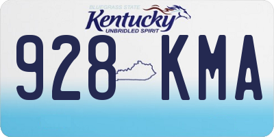 KY license plate 928KMA