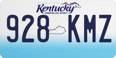 KY license plate 928KMZ