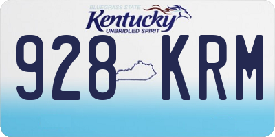 KY license plate 928KRM