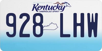 KY license plate 928LHW