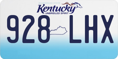 KY license plate 928LHX