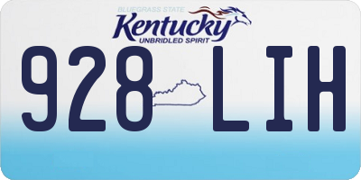 KY license plate 928LIH