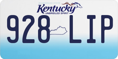 KY license plate 928LIP