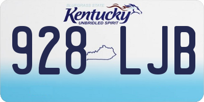 KY license plate 928LJB
