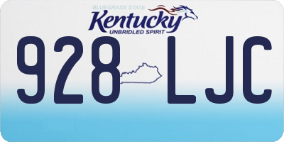 KY license plate 928LJC