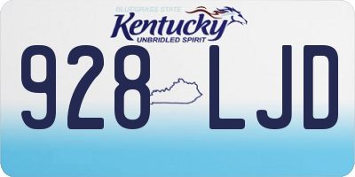 KY license plate 928LJD