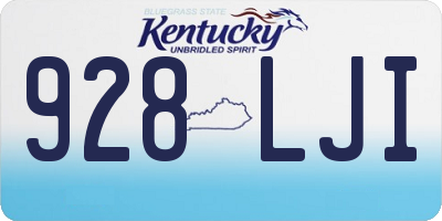 KY license plate 928LJI