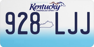 KY license plate 928LJJ