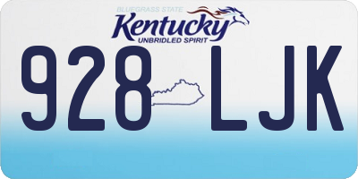 KY license plate 928LJK