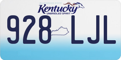 KY license plate 928LJL