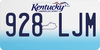 KY license plate 928LJM