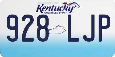 KY license plate 928LJP