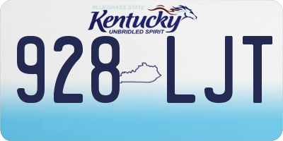KY license plate 928LJT