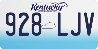 KY license plate 928LJV