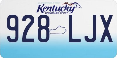 KY license plate 928LJX