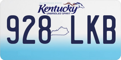 KY license plate 928LKB