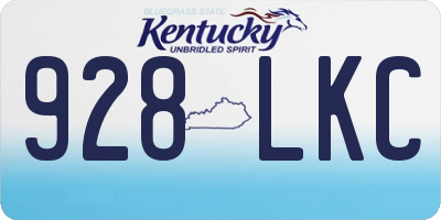 KY license plate 928LKC