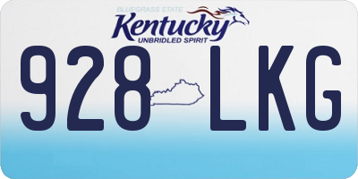 KY license plate 928LKG