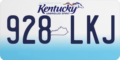 KY license plate 928LKJ