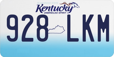 KY license plate 928LKM