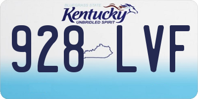KY license plate 928LVF