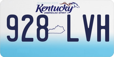 KY license plate 928LVH