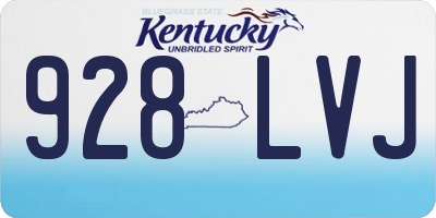 KY license plate 928LVJ