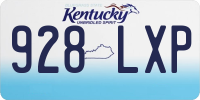 KY license plate 928LXP