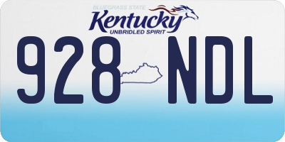 KY license plate 928NDL