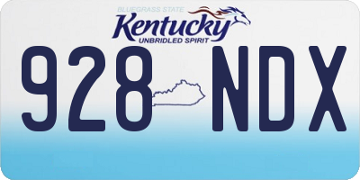 KY license plate 928NDX