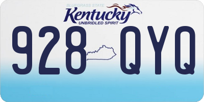 KY license plate 928QYQ