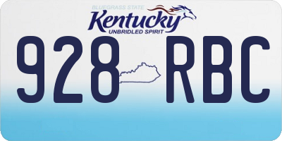 KY license plate 928RBC