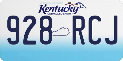 KY license plate 928RCJ