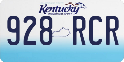 KY license plate 928RCR