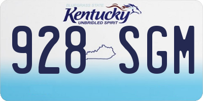 KY license plate 928SGM