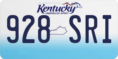 KY license plate 928SRI