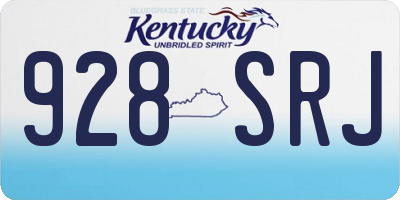 KY license plate 928SRJ