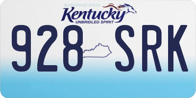 KY license plate 928SRK