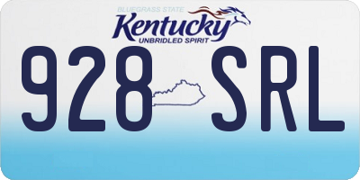 KY license plate 928SRL