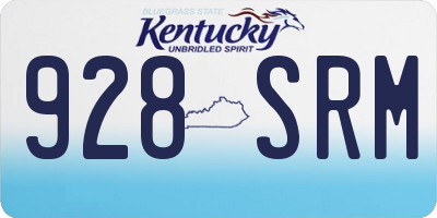 KY license plate 928SRM