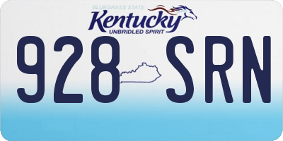 KY license plate 928SRN