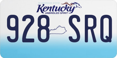 KY license plate 928SRQ