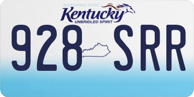 KY license plate 928SRR