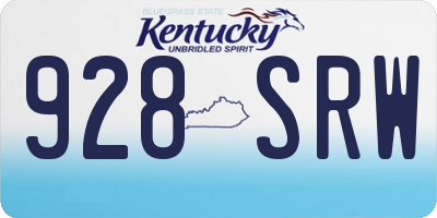 KY license plate 928SRW