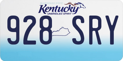 KY license plate 928SRY