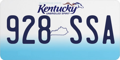 KY license plate 928SSA