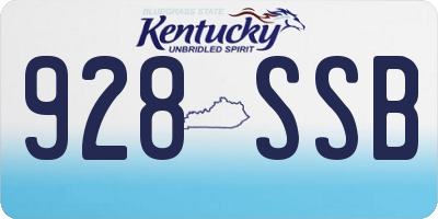 KY license plate 928SSB