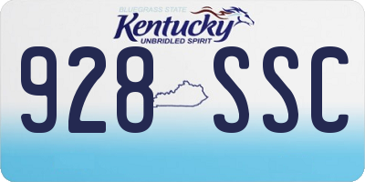 KY license plate 928SSC