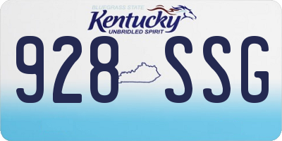 KY license plate 928SSG