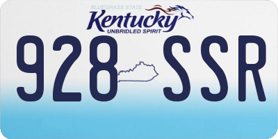 KY license plate 928SSR